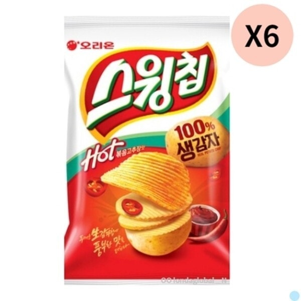 スイングチップ 炒め コチュジャン味 大容量 お菓子 スイーツ 6個