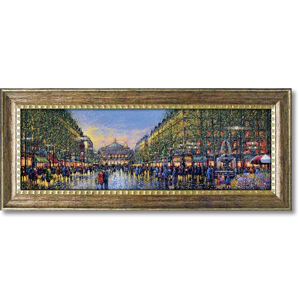 ユーパワー ギィ・デサップ Gel加工 アートフレーム 「オペラ通り」絵画