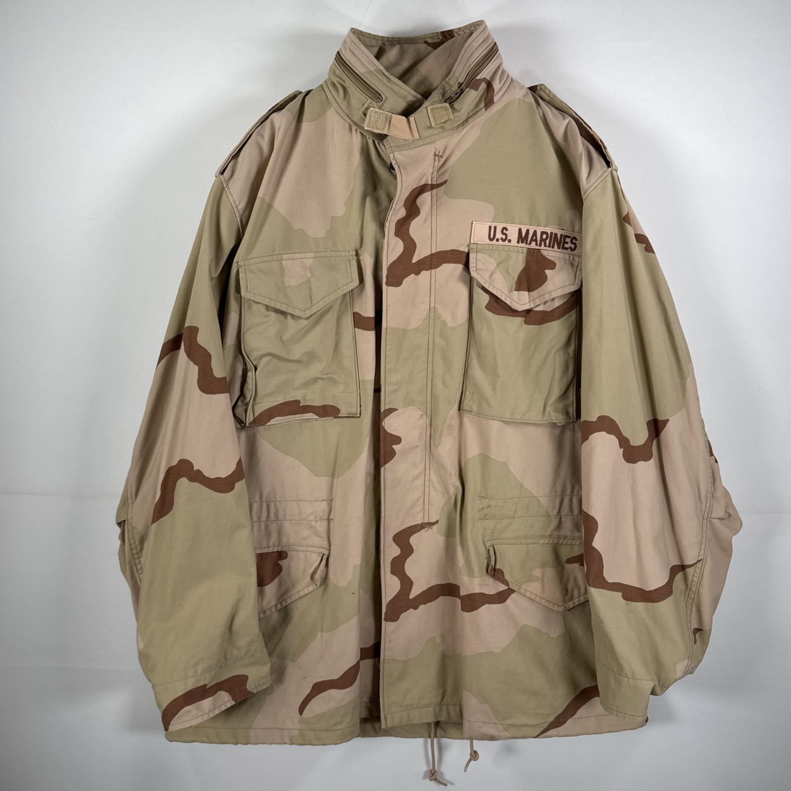 古着 90s/90年代 ミリタリージャケット M-65 フィールドジャケット デザートカモ 米軍 実物 M65 カモフラ 迷彩 コンバット large long メンズ