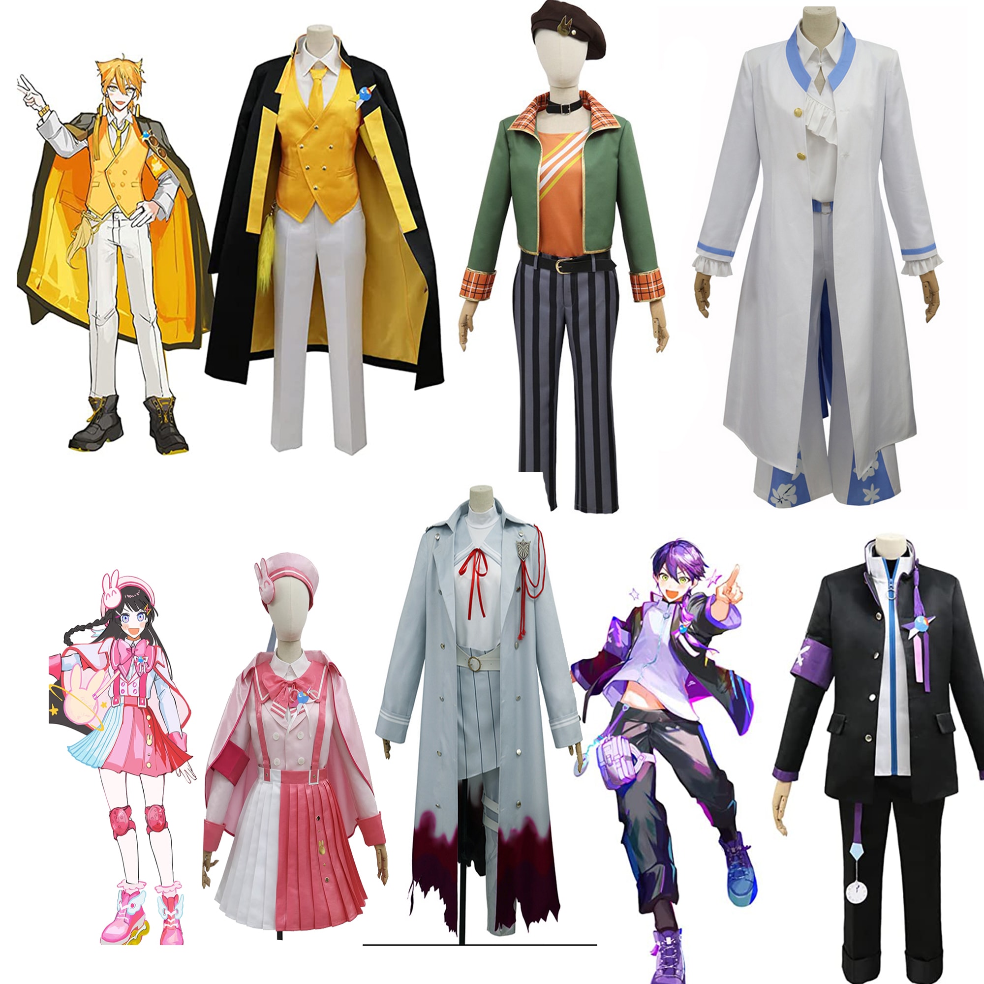 バーチャルYouTuber VTuber バーチャル にっこり調査隊ミスタリアス 伏見ガク 剣持刀也 弦月藤士郎 叶kanae 月ノ美兎 張京華 新衣装 コスプレ衣装 コ