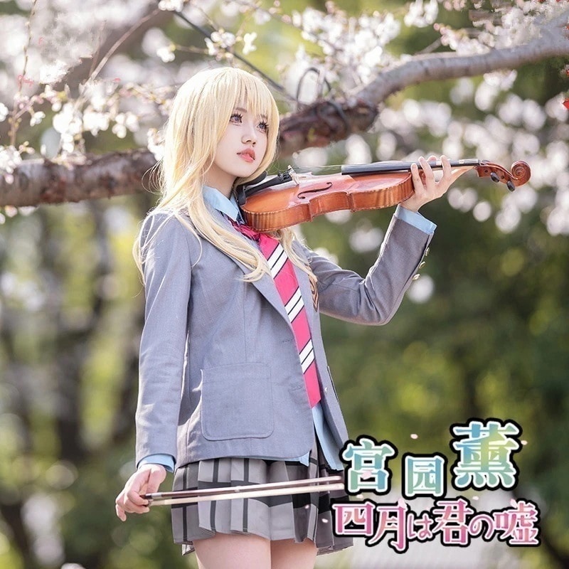 仮装 変装 ハロウィン コスチューム コスプレ衣装 宮園かをり 市立墨谷中学校制服 四月は君の嘘 スーツ ハロウィン 2023年新作入荷コスプレ