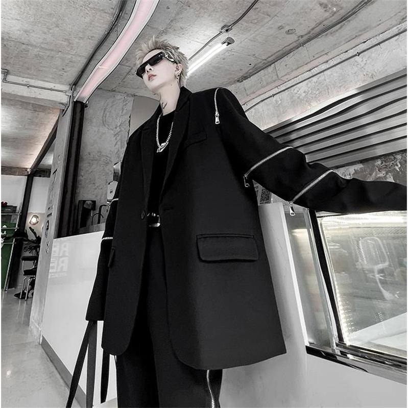 メンズ カジュアルスーツ テーラード ブレザー 背広 コート ジャケット 長袖 アウター 公演 クラブ チャック ダンス発表会 ライブ 外套 男子服 上着