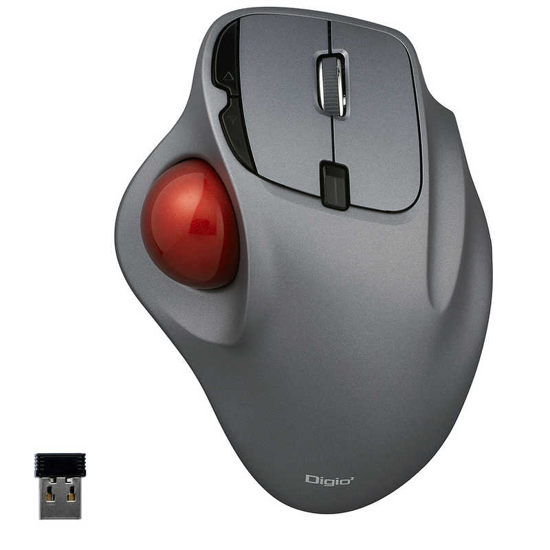 ナカバヤシ　マウス トラックボール Digio2 [光学式 /無線(ワイヤレス) /5ボタン /USB] グレー　MUS-TRIF175GY