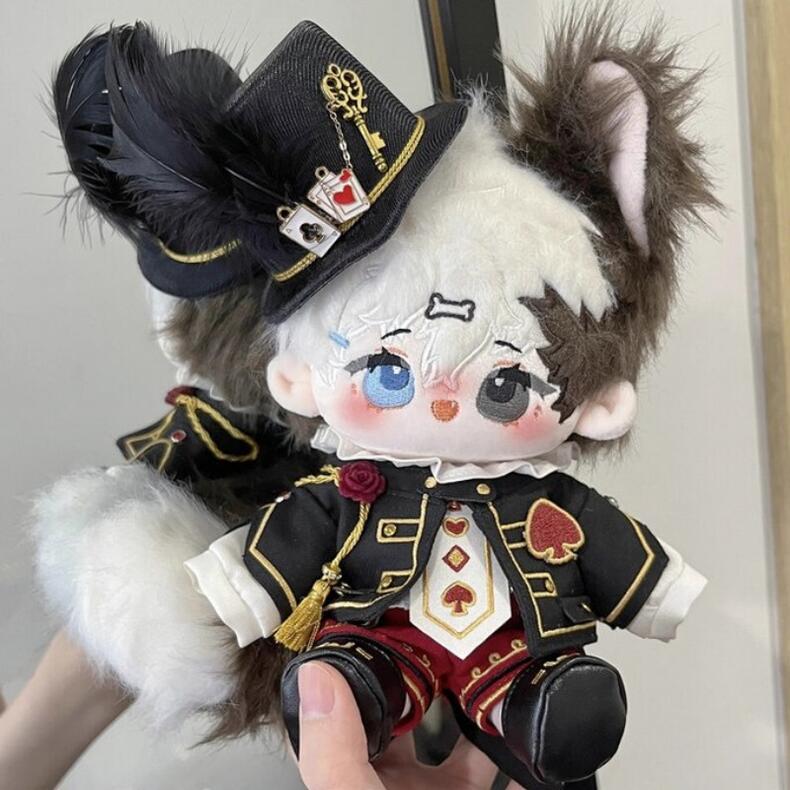 【20cm】着せ替えぬいぐるみ服 着せ替え人形 綿人形 ぬいぐるみ ぬい服 ぬいぐるみ服 人形服 カード魔術セット 魔術帽子付き 魔術師 魔法 幻想 アニメ トランプ カードゲーム ふわふわ ドール付