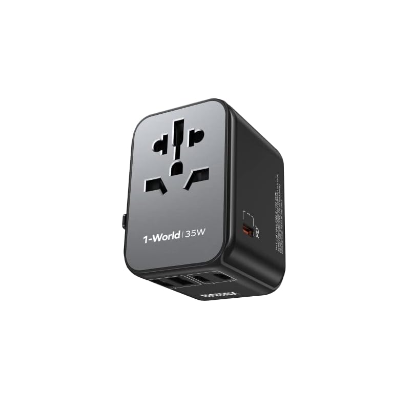 MOMAX 変換プラグ PD 35W 急速充電 海外旅行用電源変換プラグ 6台同時充電 3*USB-C PD & 2*USB-A QC &1*ACコンセント 海外用コンセント C/BF/O/Aタイプ