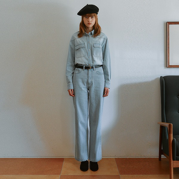 BASIC TAPERED FIT DENIM LIGHT BLUE