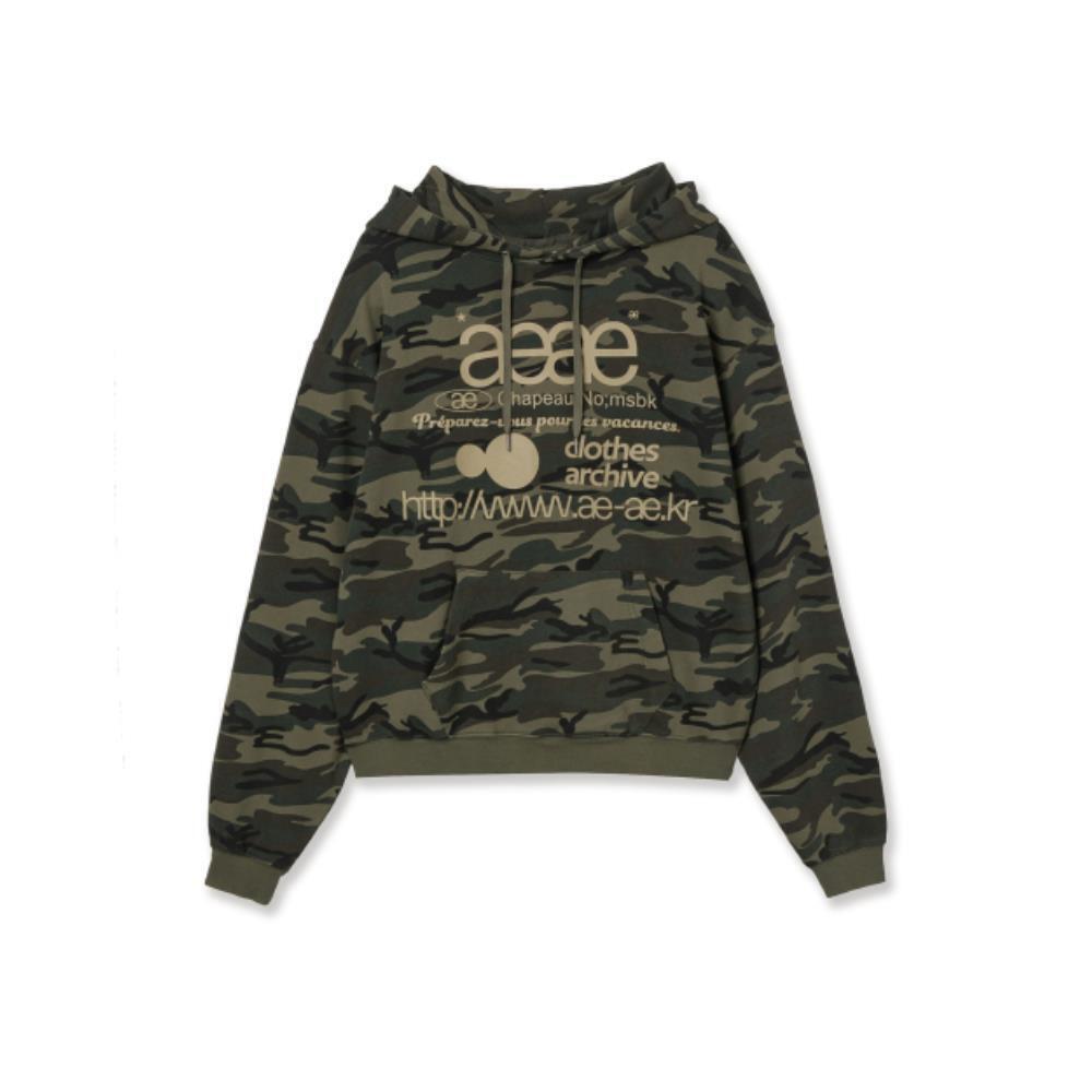 AEAE WEB LOGO LOOSED HOODIE CAMO AE44FUHD003CAM