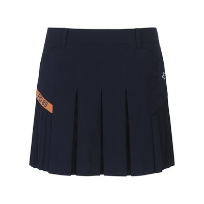 正規品 PEARLY GATESゴルフ レディース カラーライン プリーツ キュロットスカート