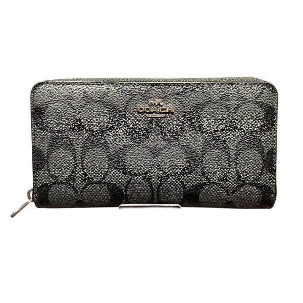 コーチ シグネチャー C4452 ラウンドファスナー 長財布 ユニセックス 【中古】