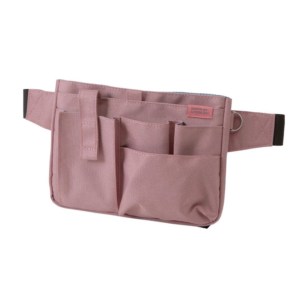 （まとめ買い）文具エプロンバッグ 大容量スリムタイプ ピンク BE021PK [x3]