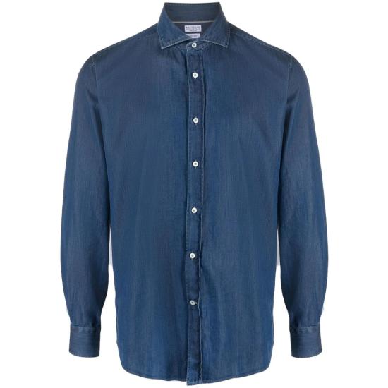 BRUNELLO CUCINELLI Men Shirts MR6830627 C003 BLUE