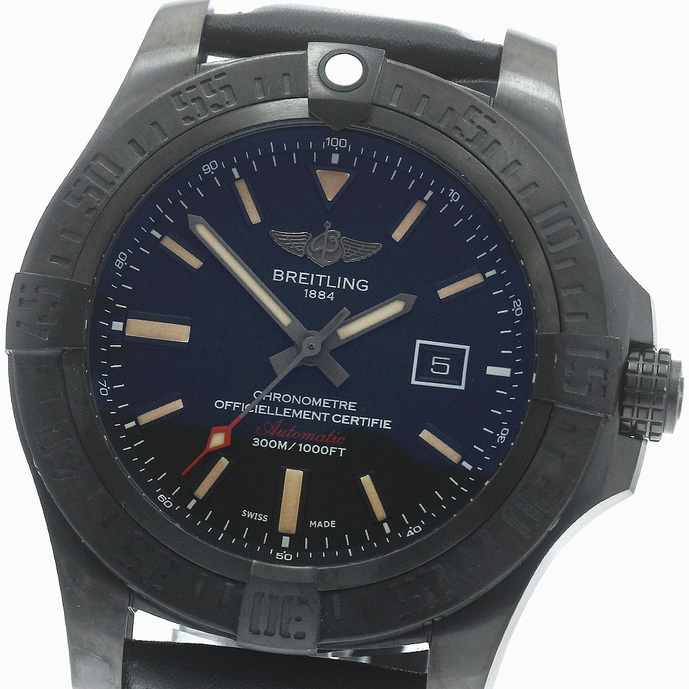 ブライトリング BREITLING V17310 アベンジャー ブラックバード デイト 自動巻き メンズ 美品 箱・保証書付き_886235【中古】