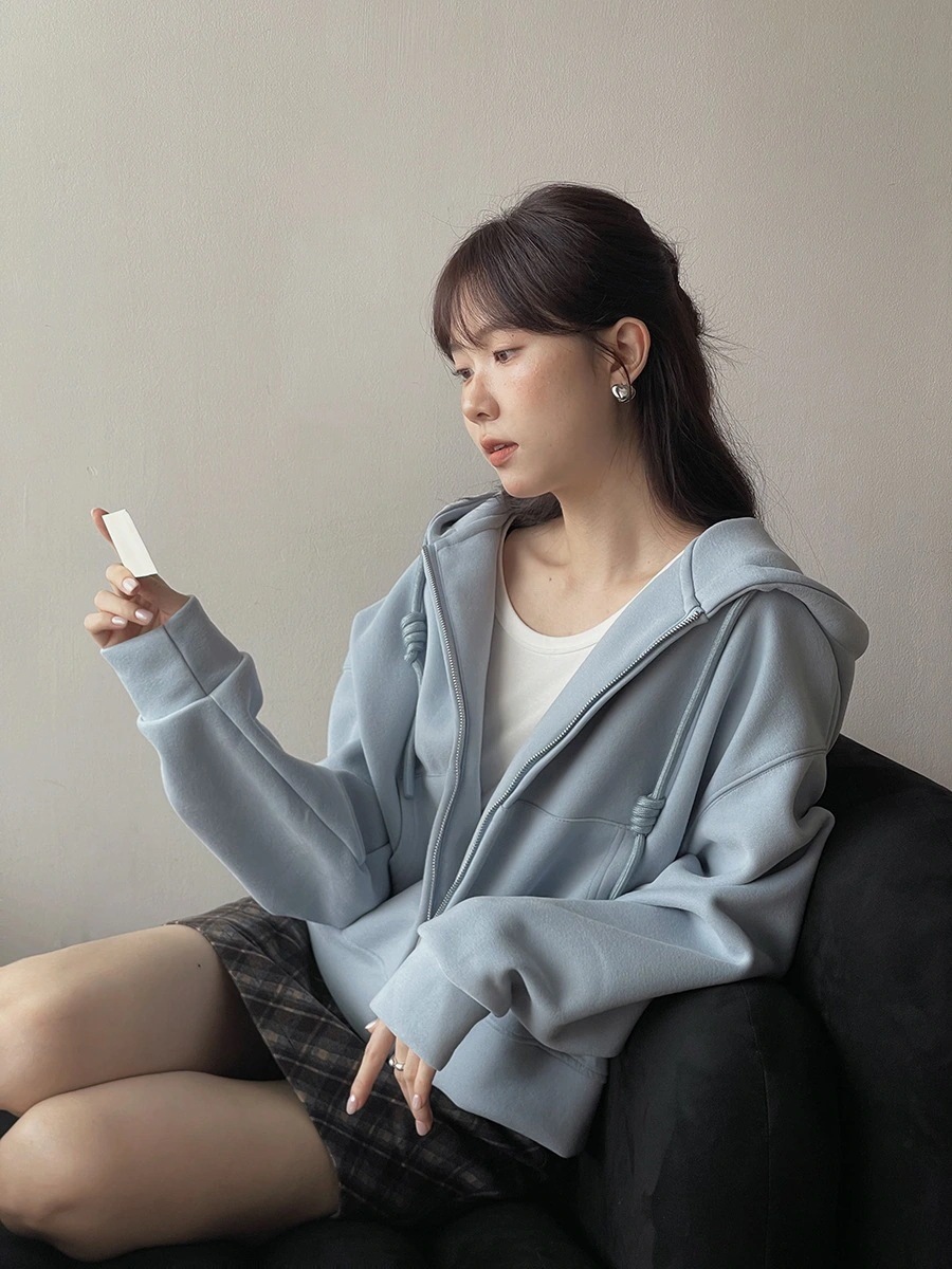 【送.料.無.料】【高.品.質 人気商品！】【急速出荷】2025初春新作 日系 高.品.質 フード付き スウエット アウター トップス ロンT 体型カバー 着痩せ メガ割