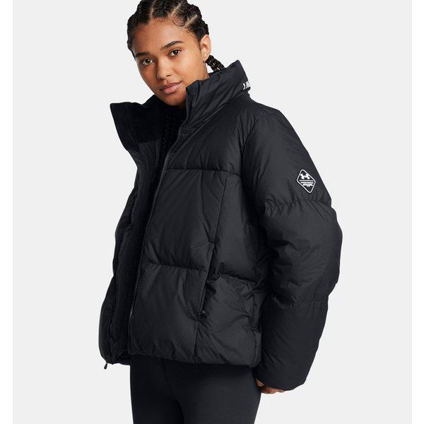 1384648-001 ブラック 女性 UA Limitless ダウン プーファ ジャケット ダックダウン ショートパディング 軽量 暖かいダックダウン