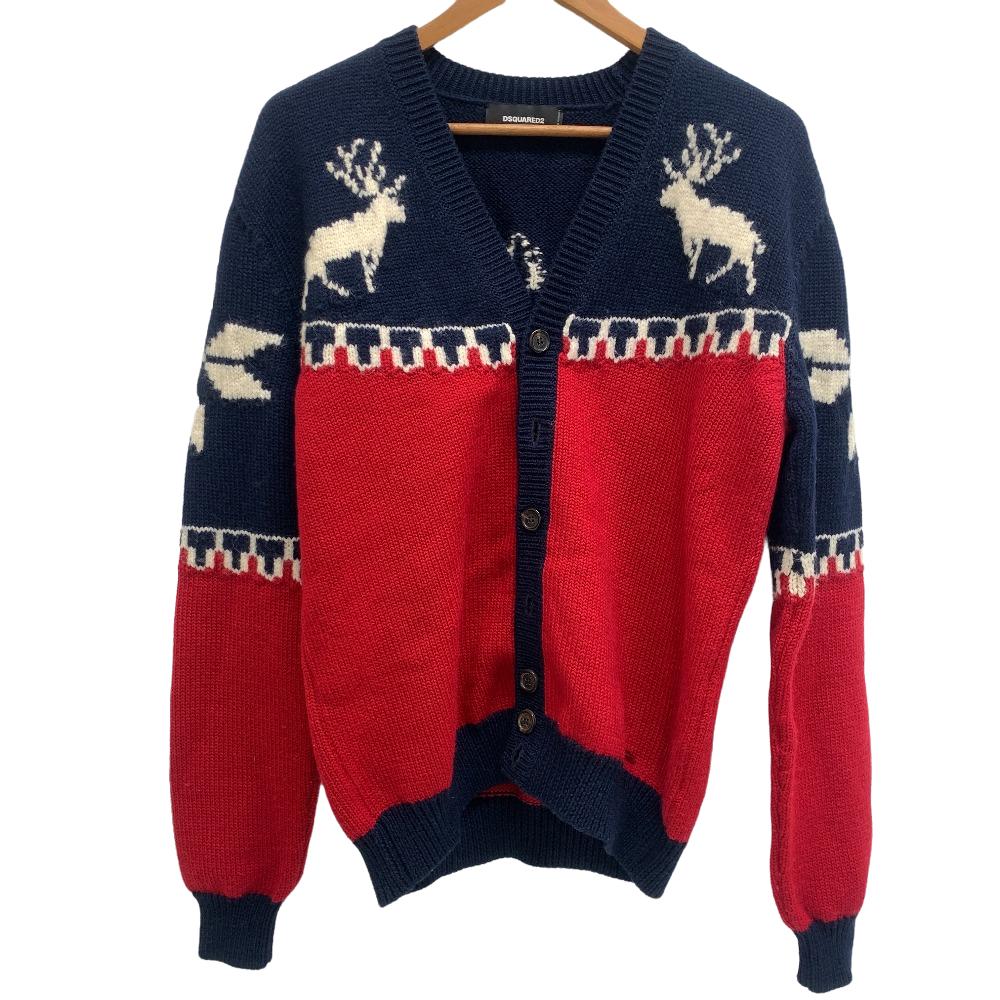 S74HA0770 ウール カーディガン ネイビー