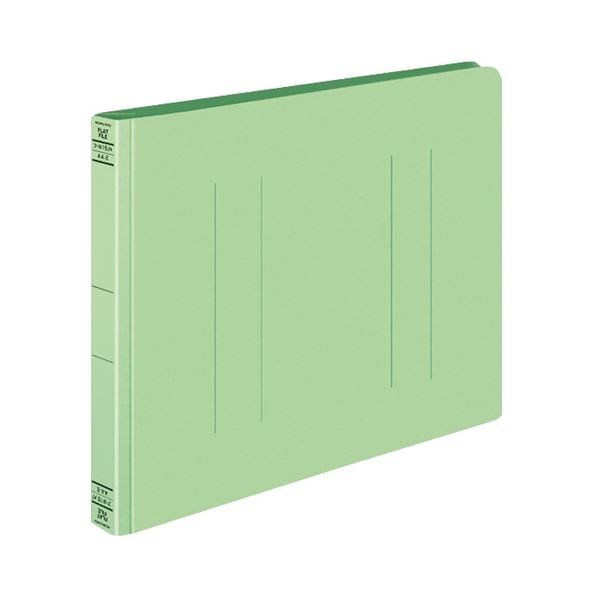 (まとめ) コクヨ フラットファイルW(厚とじ) A4ヨコ 250枚収容 背幅28mm 緑 フ-W15G 1セット(10冊) (×5セット)