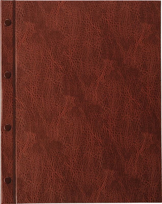 （まとめ買い）店舗用品 ホック式VPメニューブック A4/4ページ HB-201 ブラウン [x3]