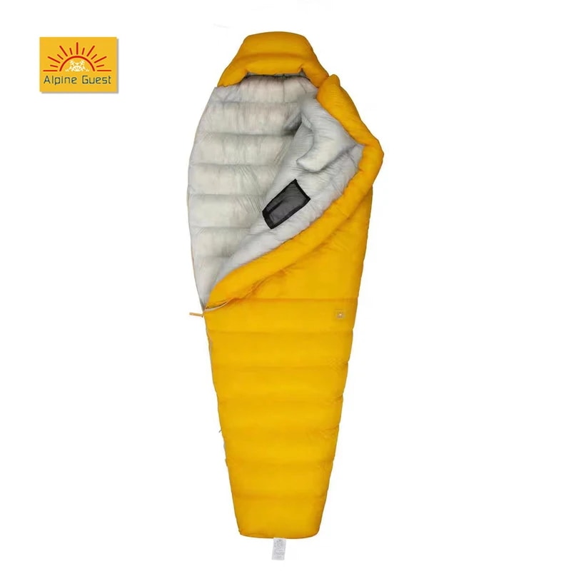 アルパインゲスト超軽量ダウン寝袋大人用キャンプハイキング観光10d7d800fpバックパッキング