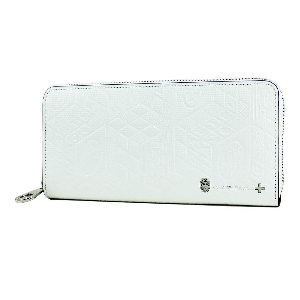カステルバジャック 長財布 ラウンドファスナー タタン 牛革 メンズ レディース 67616 (ホワイト)