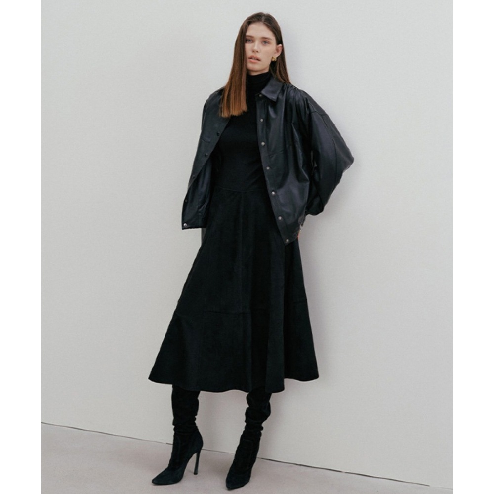 バーニーズ ニューヨーク FW FAUX スウェード スカート ブラック