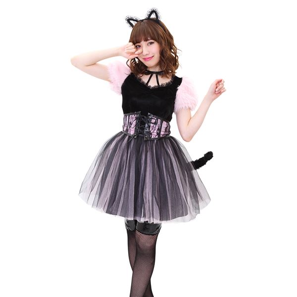 コスプレ衣装/コスチューム (ストロベリーキャット) ポリエステル (ハロウィン パーティー 宴会)