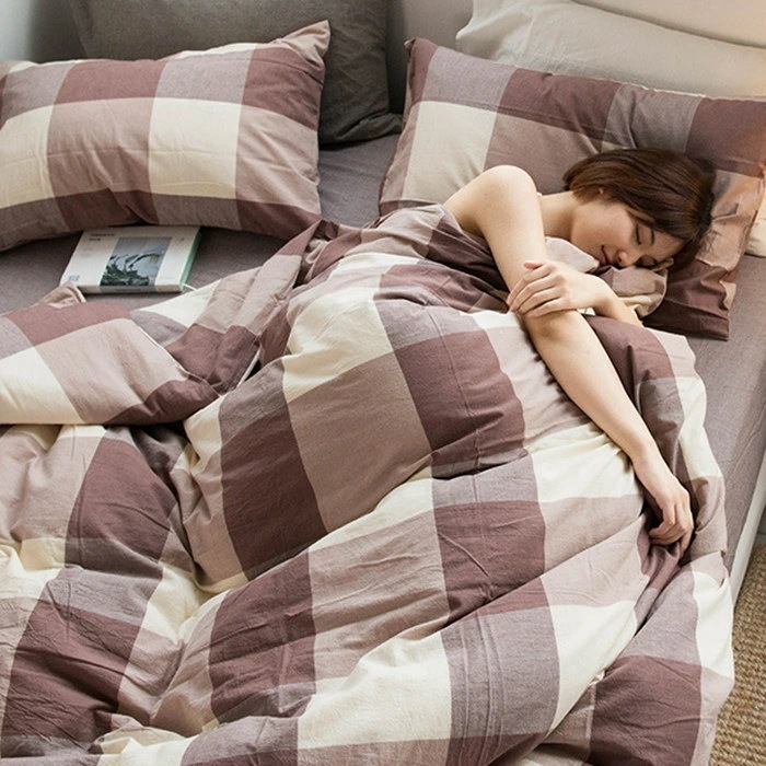 布団カバー シングル 3点セット 綿100% 34点セット チェック柄 可愛い 布団カバー 寝具カバーセット 高品質ベッド用品 セミダブル 敷布団カバー シーツカバー 肌に優しい 手触り感 カバー