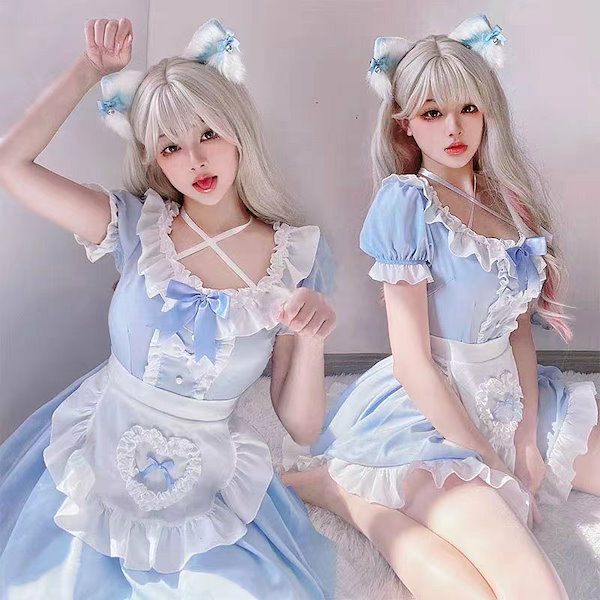 Qoo10] コスプレ セクシー メイド メイド服 貧