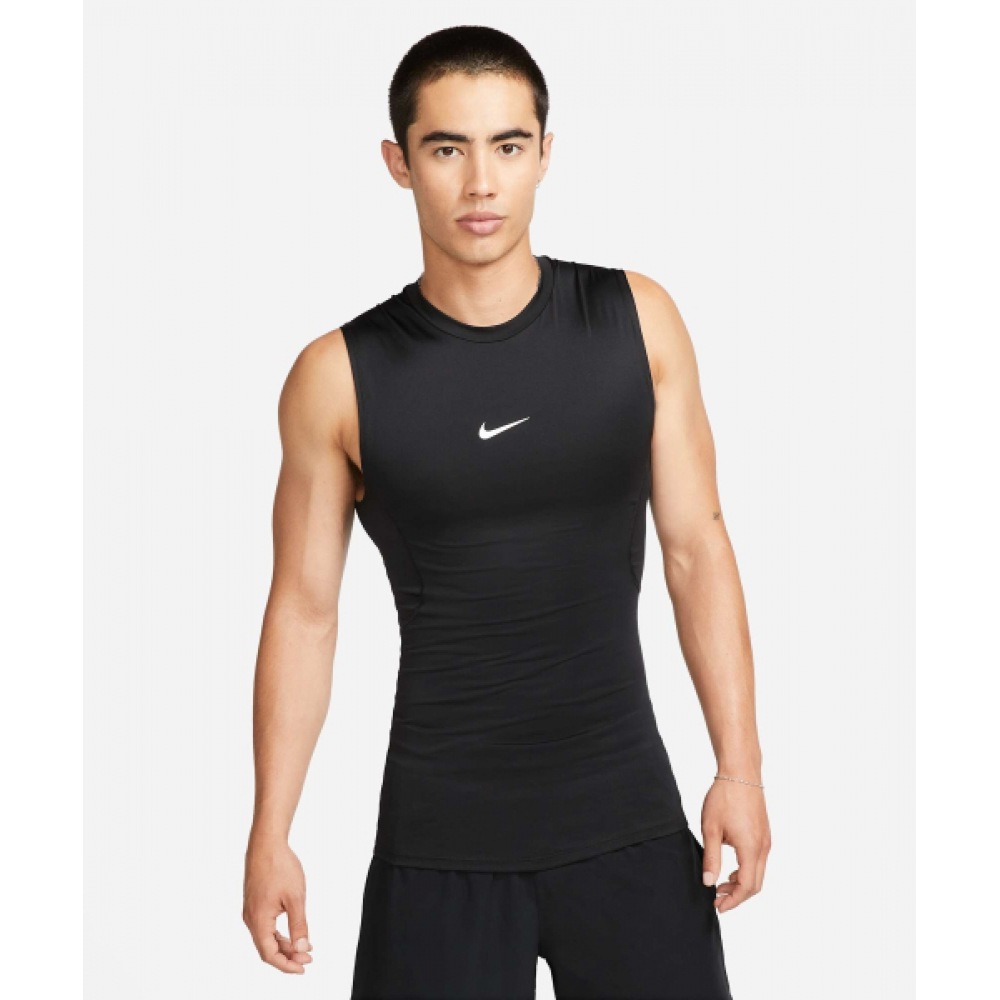 ナイキ プロ ドライフィット タイト ノースリーブ フィットネス タップ M - ブラック:ホワイト / FB7915-010