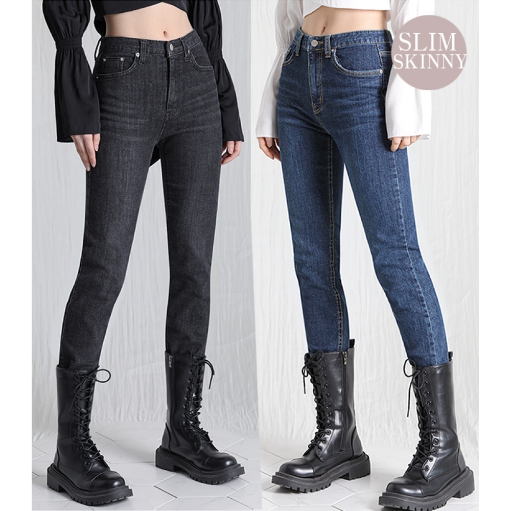 AVANDRESS ストレートスパンデニムパンツ - 2COL