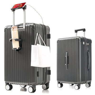 スーツケース キャリーケース キャリーバッグ ファスナー式 超軽量 大型 耐衝撃 静音 ダブルキャスター 360度回転 旅行 ビジネス : スーツケース キャリーケース TSAロック搭載 キャリーバッグ