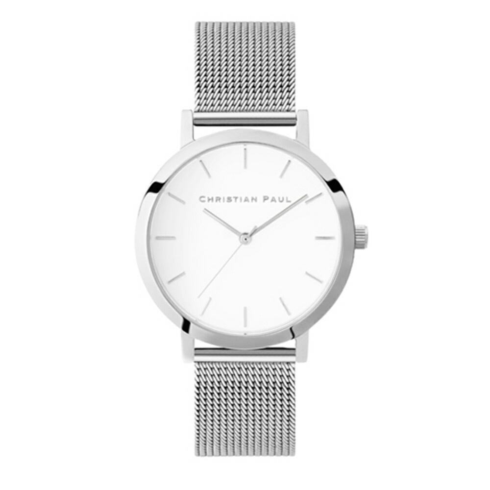 日本正規品 クリスチャンポール 腕時計 手表 誕生日 プレゼント レディース ロウ メッシュ シルバー 仕事用 おしゃれ かわいい ブランド 時計 結婚祝い 女友達　20代 30代 40代 女性 妻