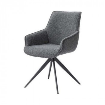 東谷 回転アームチェア ダークグレー PC-182DGY