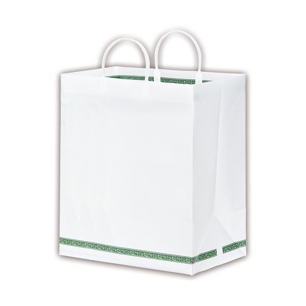 （まとめ） 日生化学 エコパールバッグ L ヨコ350タテ420マチ幅220mm フラワ-リボン22 1パック（10枚） 5セット