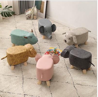 メガ割 超人気新型スツール かわいい アニマル柄 ロータイプ 耐荷重80kg アニマルスツール カバ