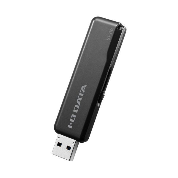 （まとめ） アイオーデータUSB 3.1 Gen 1（USB 3.0）／USB 2.0対応 スタンダードUSBメモリー 32GB ブラックU3-STD32GR／K 1個 (×3セット)