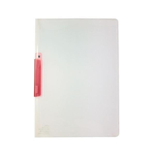 （まとめ） クリップインファイル A4判タテ型（クリップスケルトンカラー） SSS-115-20 ピンク 1冊入 (×20セット)