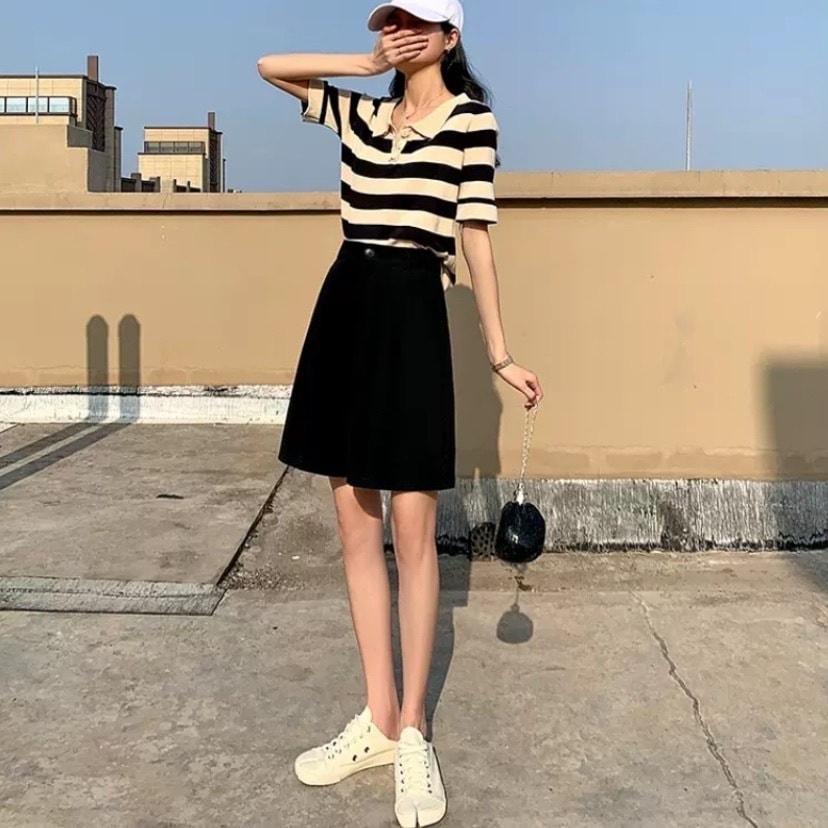 ボトムス ショートパンツ ショート丈 ハイウエスト ポケット 通勤 夏 春 グレー ブラック 黒 S M L XL 2XL ショート ショート丈 膝上 かわいい 大人可愛い シンプル カジュアル