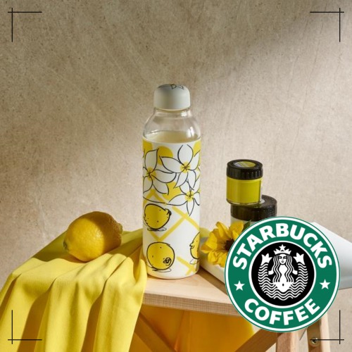 STARBUCKS公式 Glass lemon water bottle 590ml
