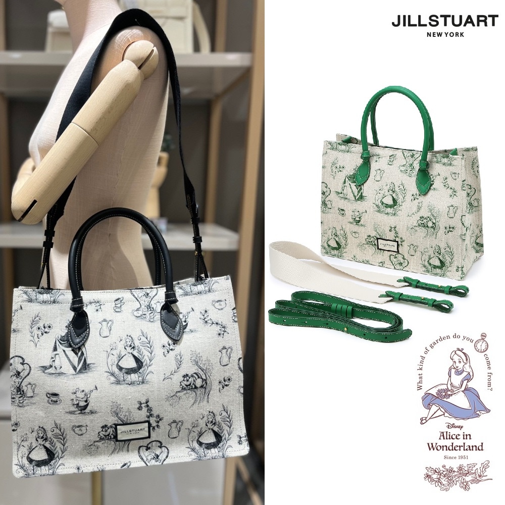 x Disney Alice] Alice pattern book tote bag 2色 新商品 キャラクター 学生バッグ デイリーバッグ 韓国ファッション