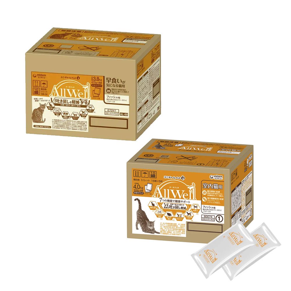 キャットフード　オールウェル　室内猫用　フィッシュ味＆早食いが気になる猫用　フィッシュ味　ＣＲＣ35―04―40―10―00