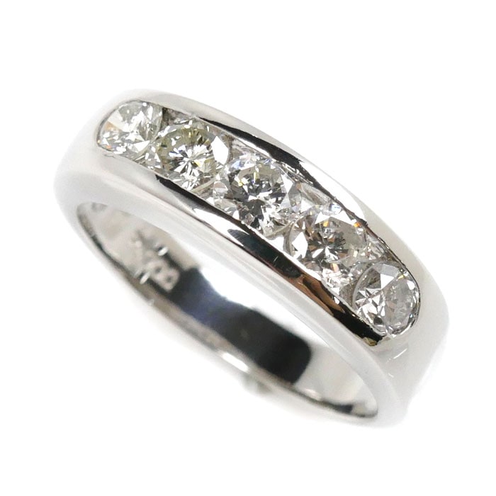 Pt900プラチナ ダイヤ リング・指輪 ダイヤモンド1.00ct 11号 5.0g レディース 中古 美品