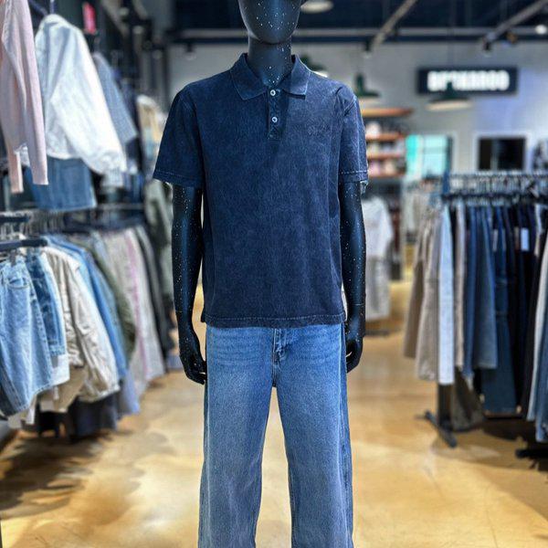 男性ルーズフィットビンテージカラー半袖Tシャツ_DG