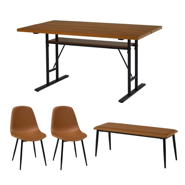 LT-4770DBR-44CA-4S ダイニング4点セット メーカー直送