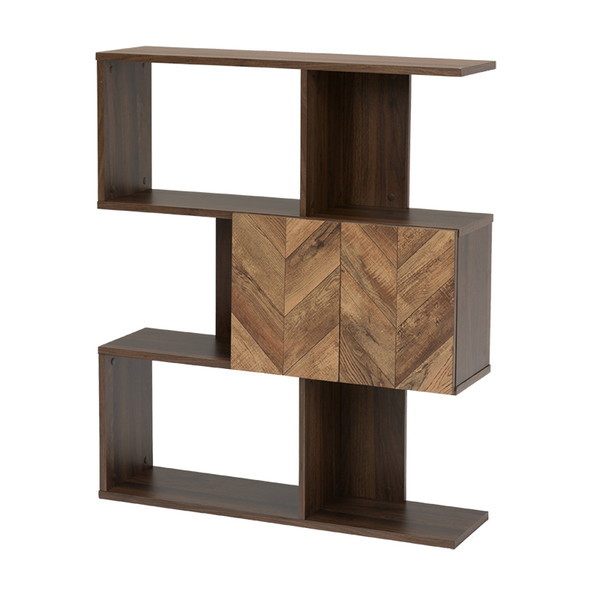 RCC-1016BR 扉付きオープンラック ブラウン メーカー直送