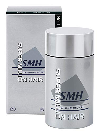 スーパーミリオンヘアー20g (No.1 ブラック) 薄毛 抜け毛 円形脱毛症 白髪 対策 増毛パウダー 髪 頭皮 分け目 生え際用 薄毛隠し