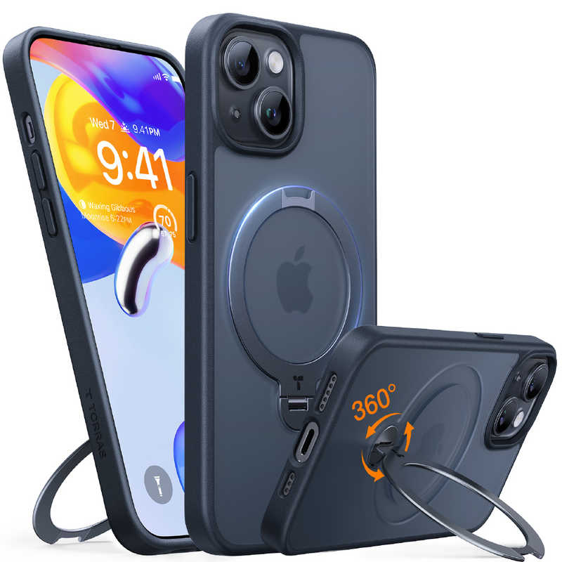 TORRASトラス　UPRO Ostand Spin for iPhone 15 ［ Black ］　X00FX1325