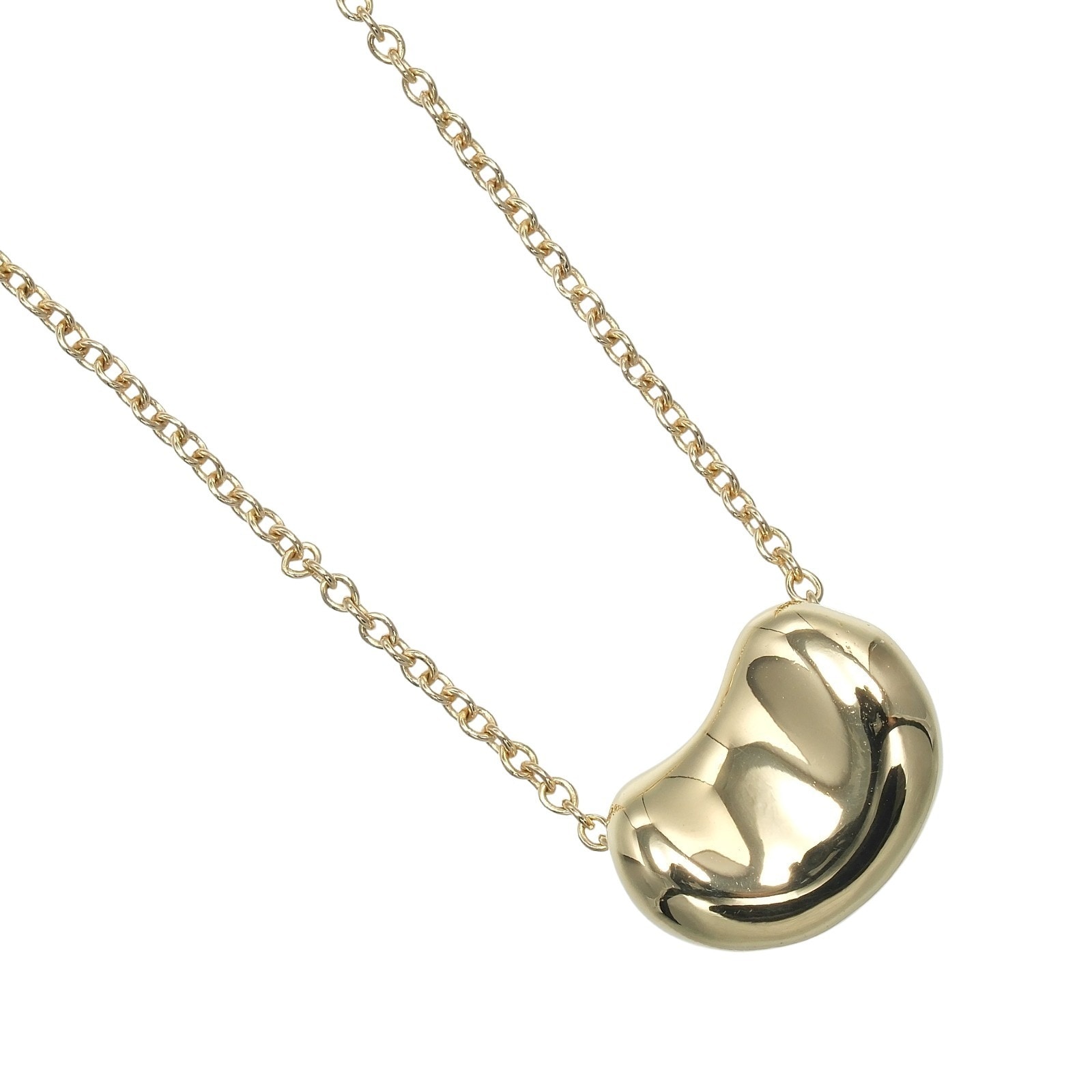 ビーン ネックレス K18イエローゴールド 約2.9g レディース 中古品 Aランク