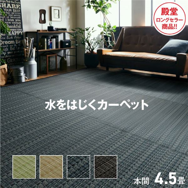 洗える PPカーペット アウトドア ペット ネイビー 本間4.5畳（約286x286cm）