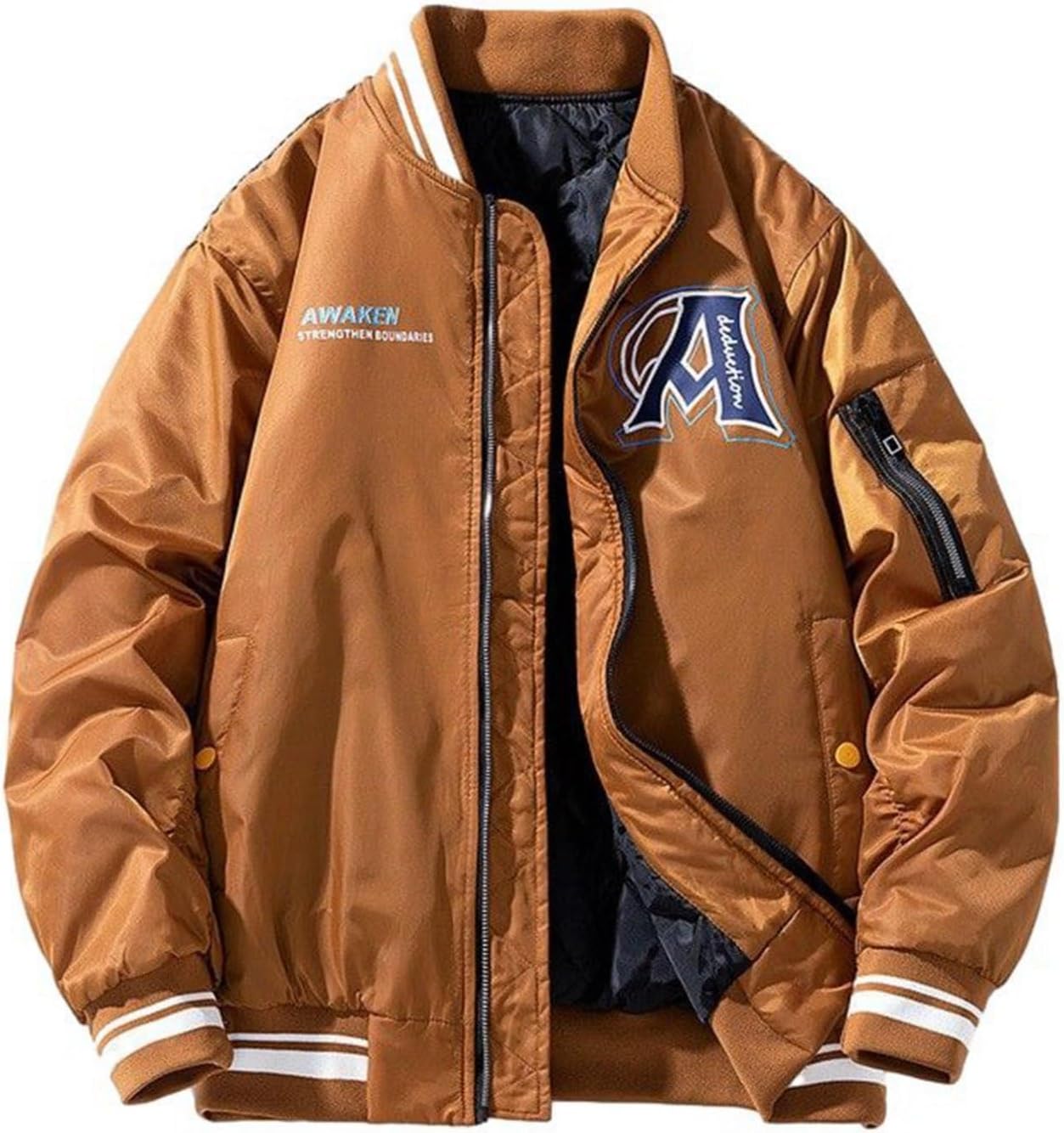 フライトジャケット 中綿ジャケット メンズ ミリタリー スタジャン 冬 アウター 厚手 スタジアムジャンパー 立ち襟 防風 保温性 カジュアル ストリート アウトドア 大きいサイズ かっこい