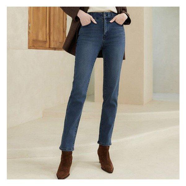 女性ライクラ二重織起毛デニム__インディゴ